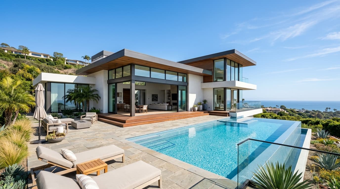 Casa moderna com impermeabilização